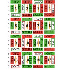 Stickervel t.b.v. boards voor dupliceermachines Nederlandstalig