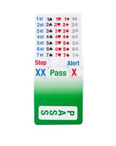 Doosje met vier 100% plastic vullingen voor biddingbox bridgepartner