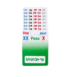 Doosje met vier 100% plastic vullingen voor biddingbox bridgepartner