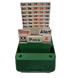 Biddingbox NBB groen incl. luxe vulling set van 4 stuks